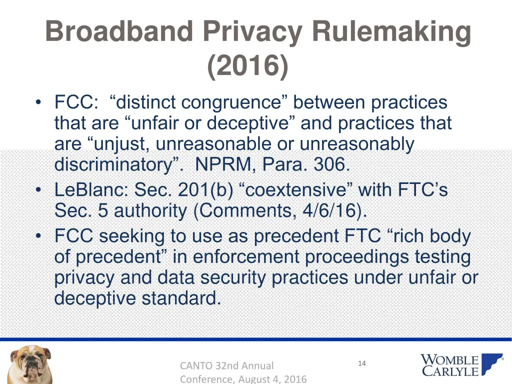 broadband privacy rulemaking 2016 fcc distinct