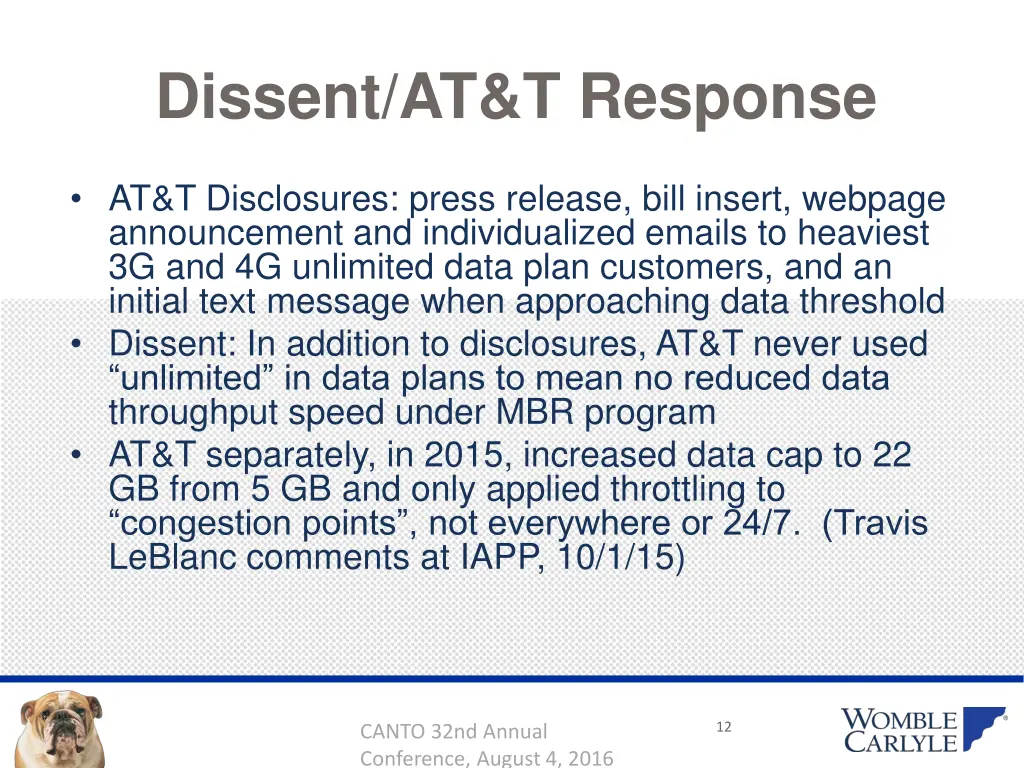 dissent at t response