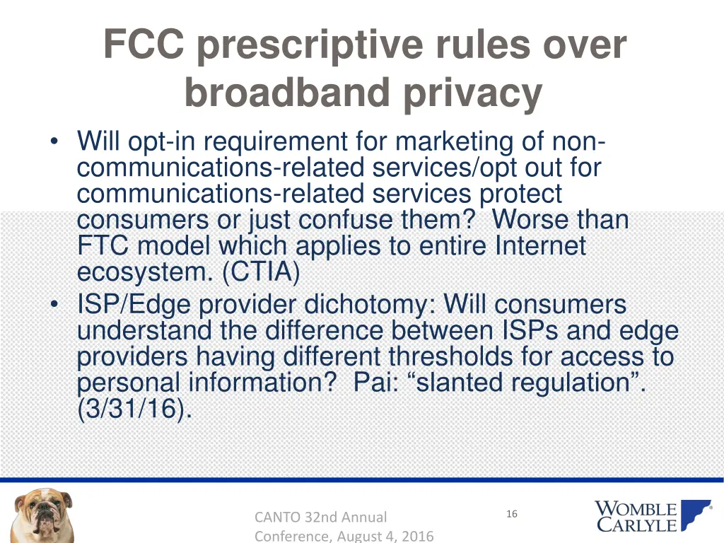 fcc prescriptive rules over broadband privacy