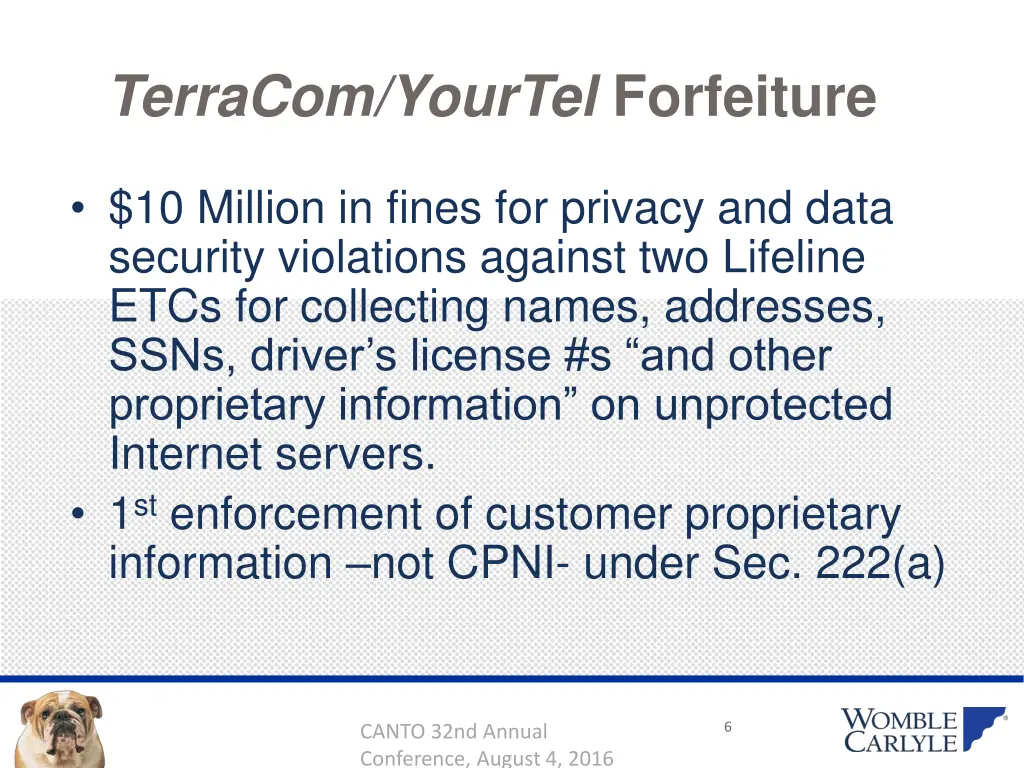 terracom yourtel forfeiture
