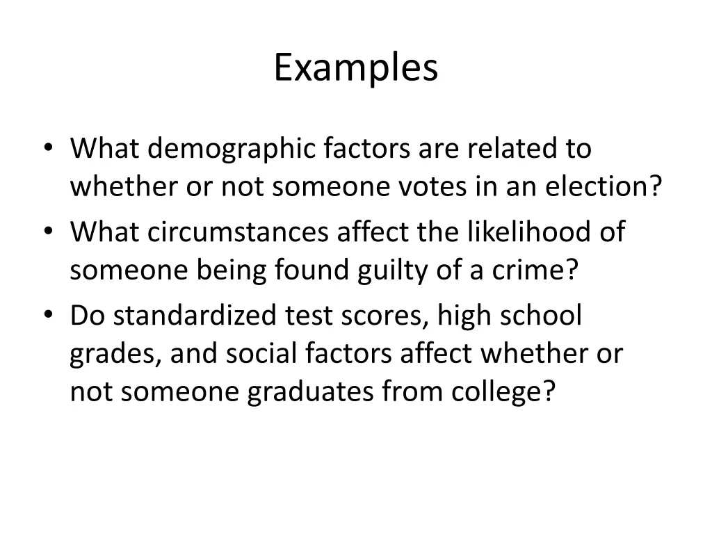 examples