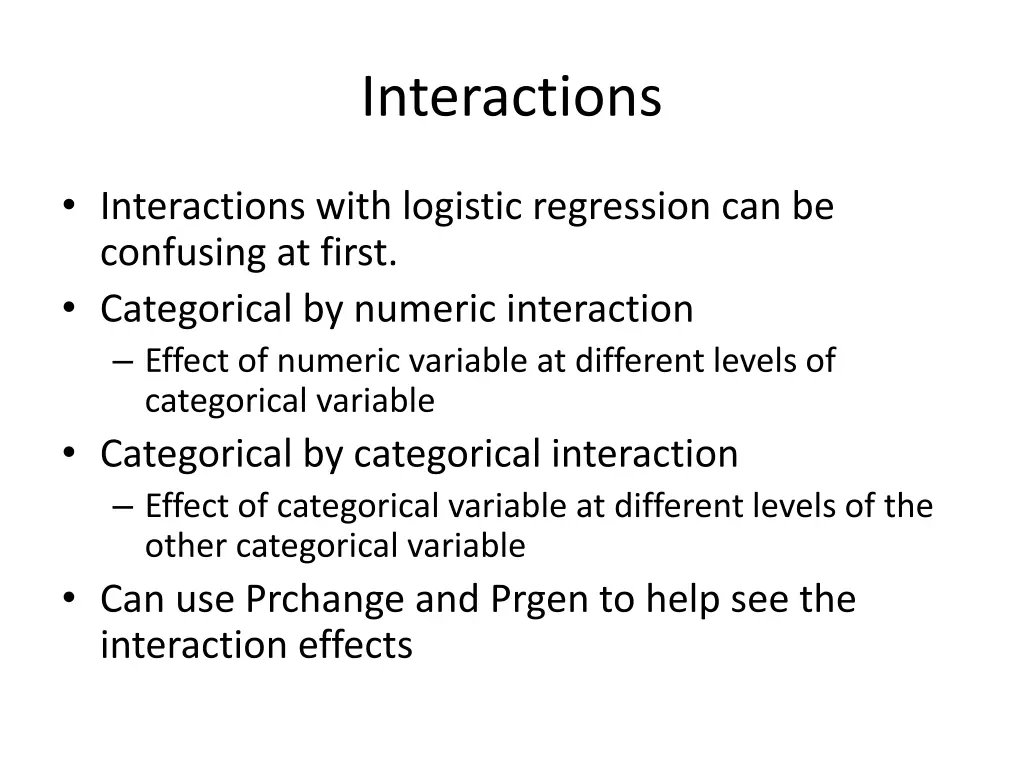 interactions