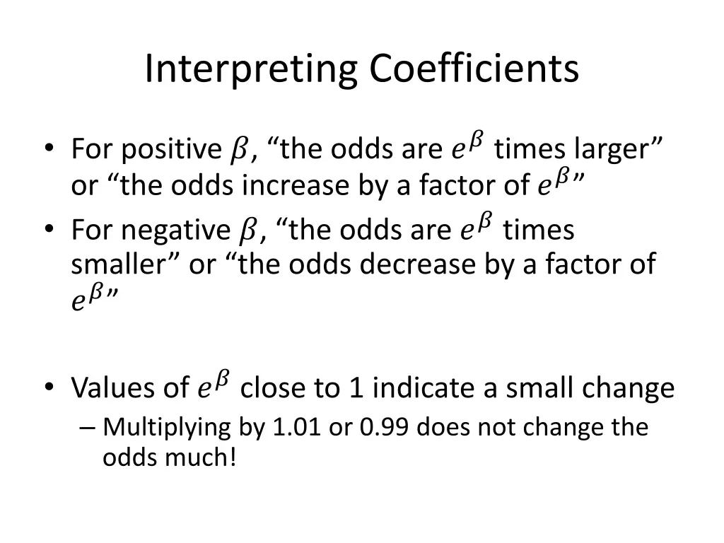 interpreting coefficients 2