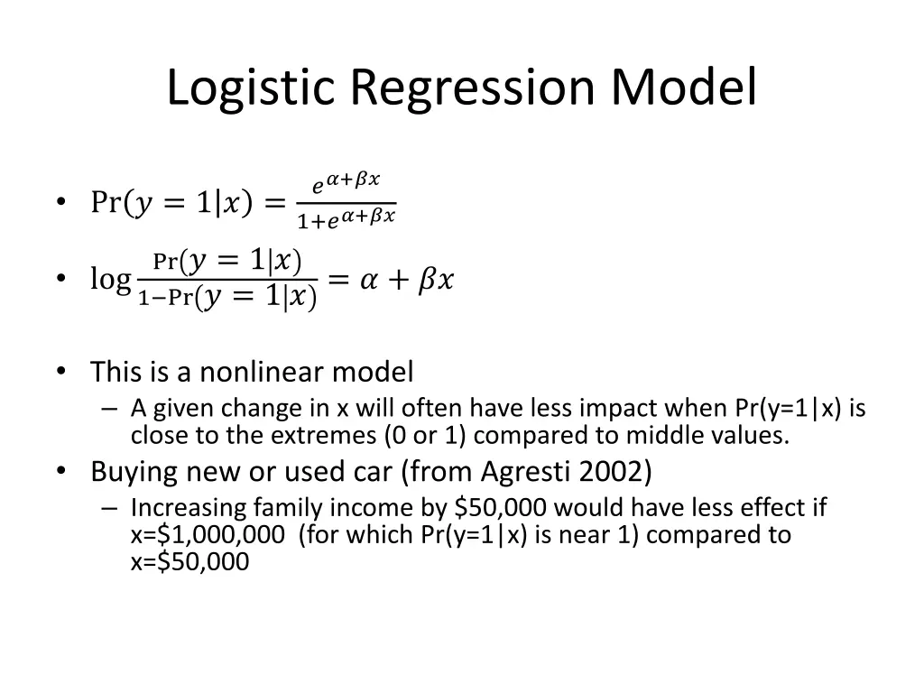 logistic regression model