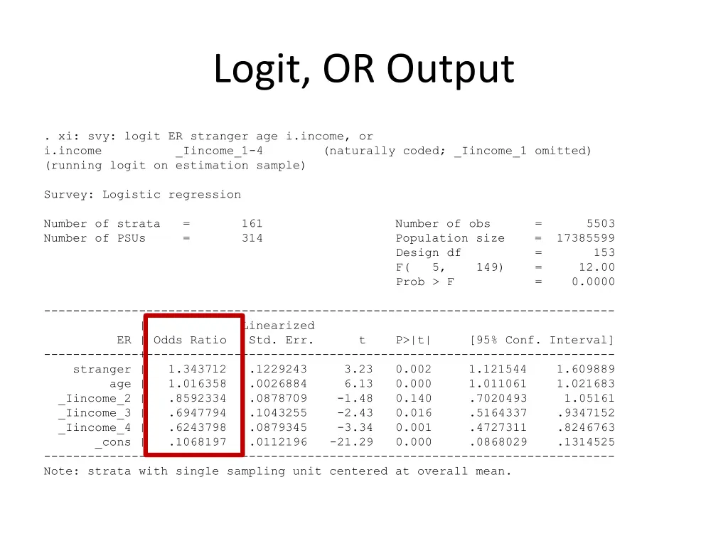 logit or output