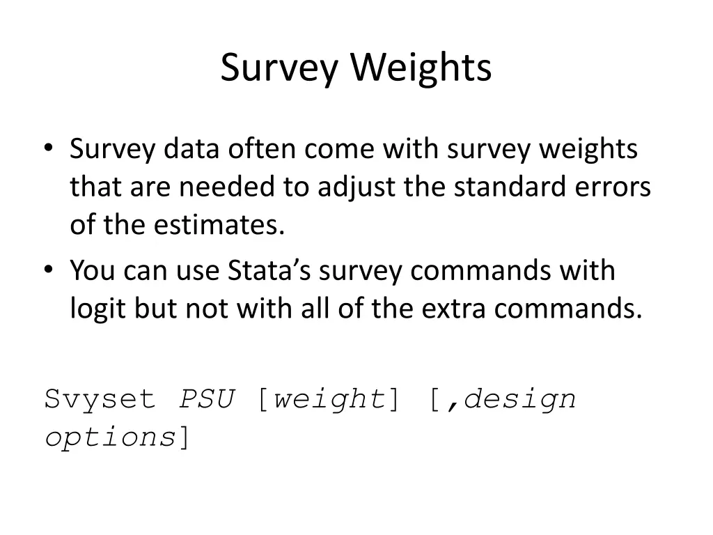 survey weights