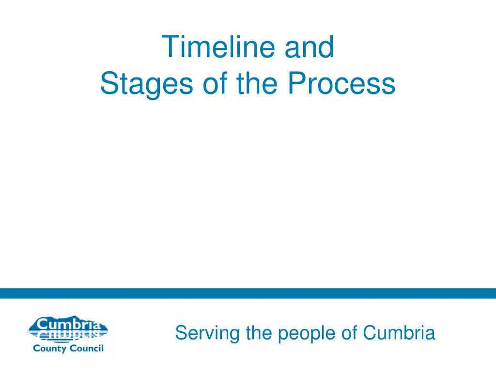 timeline and stages of the process