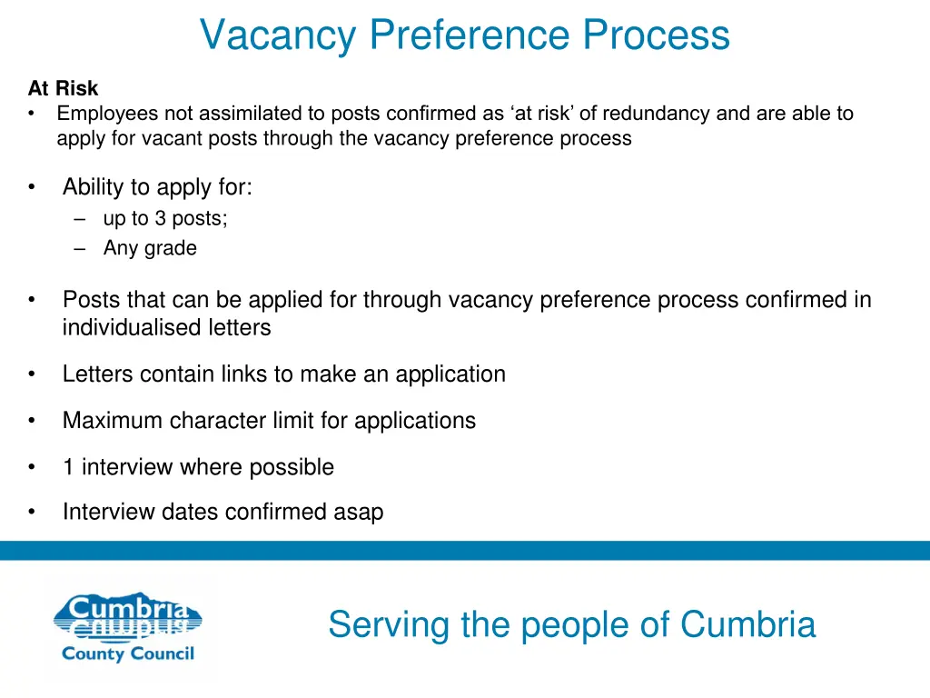 vacancy preference process
