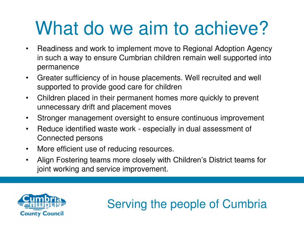 what do we aim to achieve