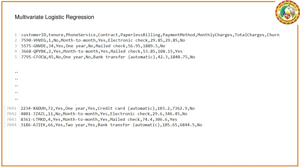 multivariate logistic regression