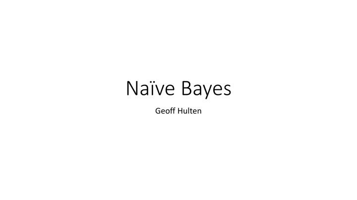 na ve bayes