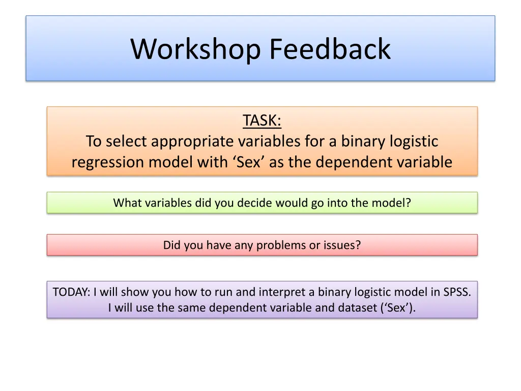 workshop feedback
