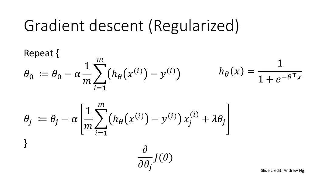 gradient descent regularized