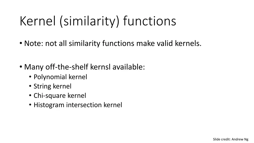 kernel similarity functions