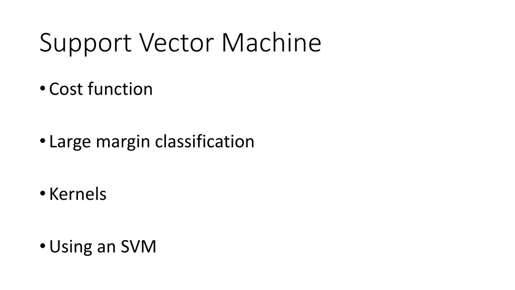 support vector machine