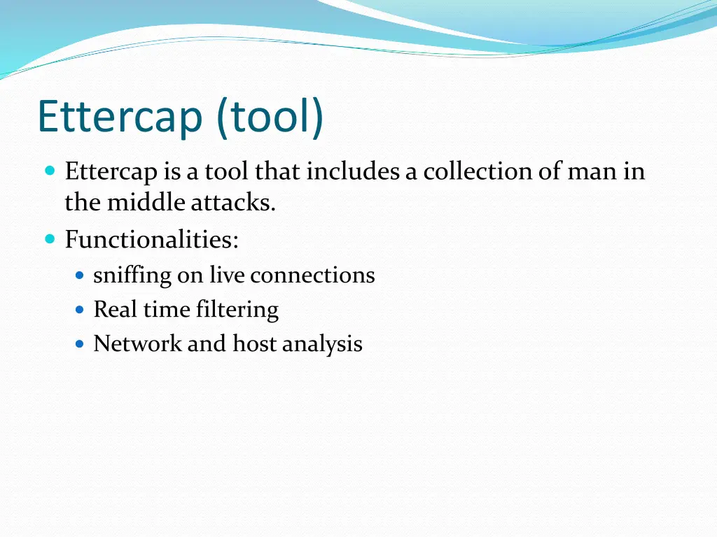 ettercap tool