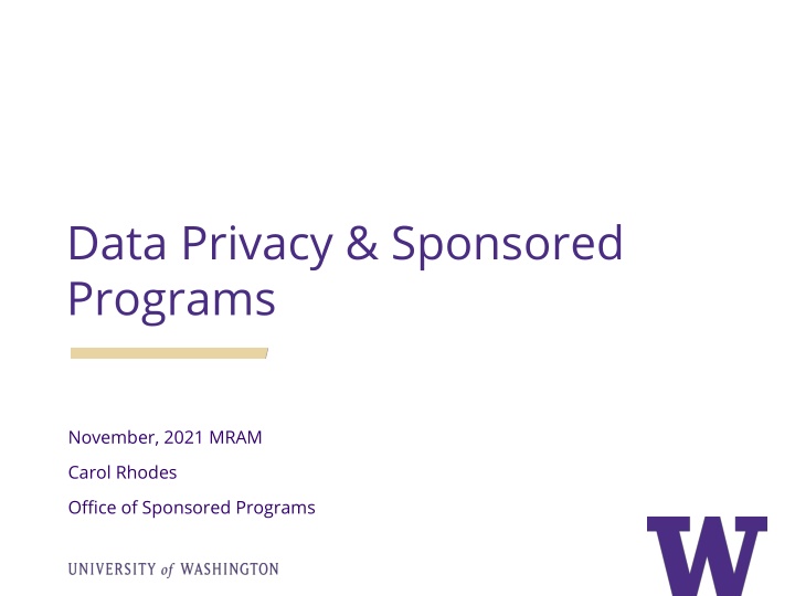 data privacy sponsored programs