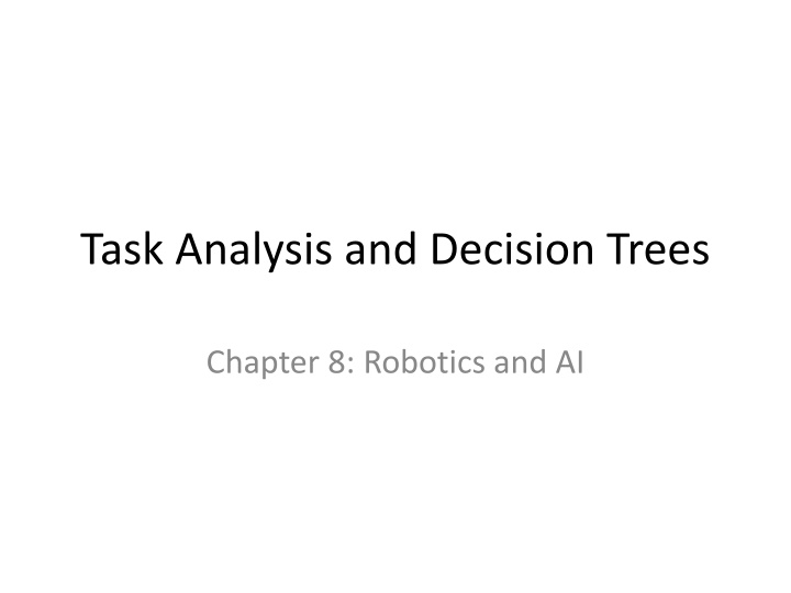 task analysis and decision trees
