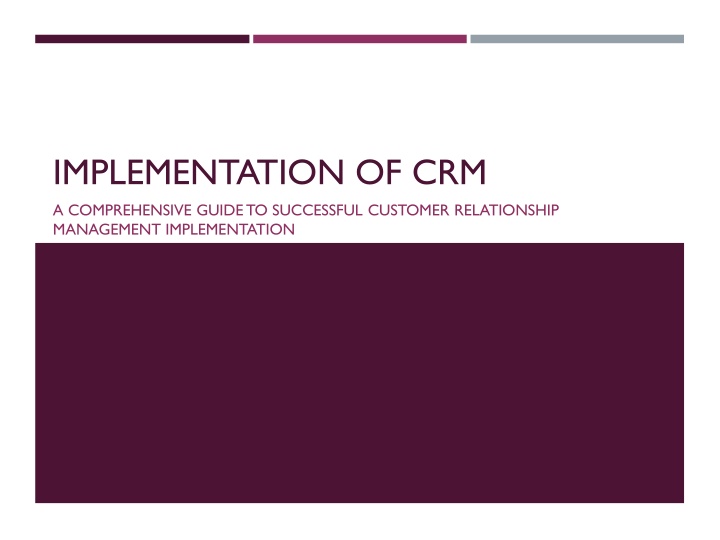 implementation of crm