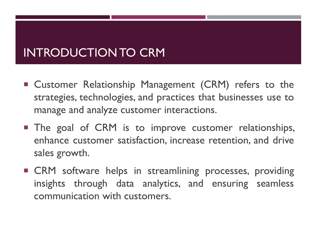 introduction to crm