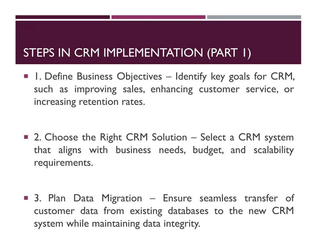 steps in crm implementation part 1