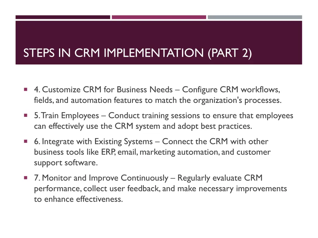 steps in crm implementation part 2