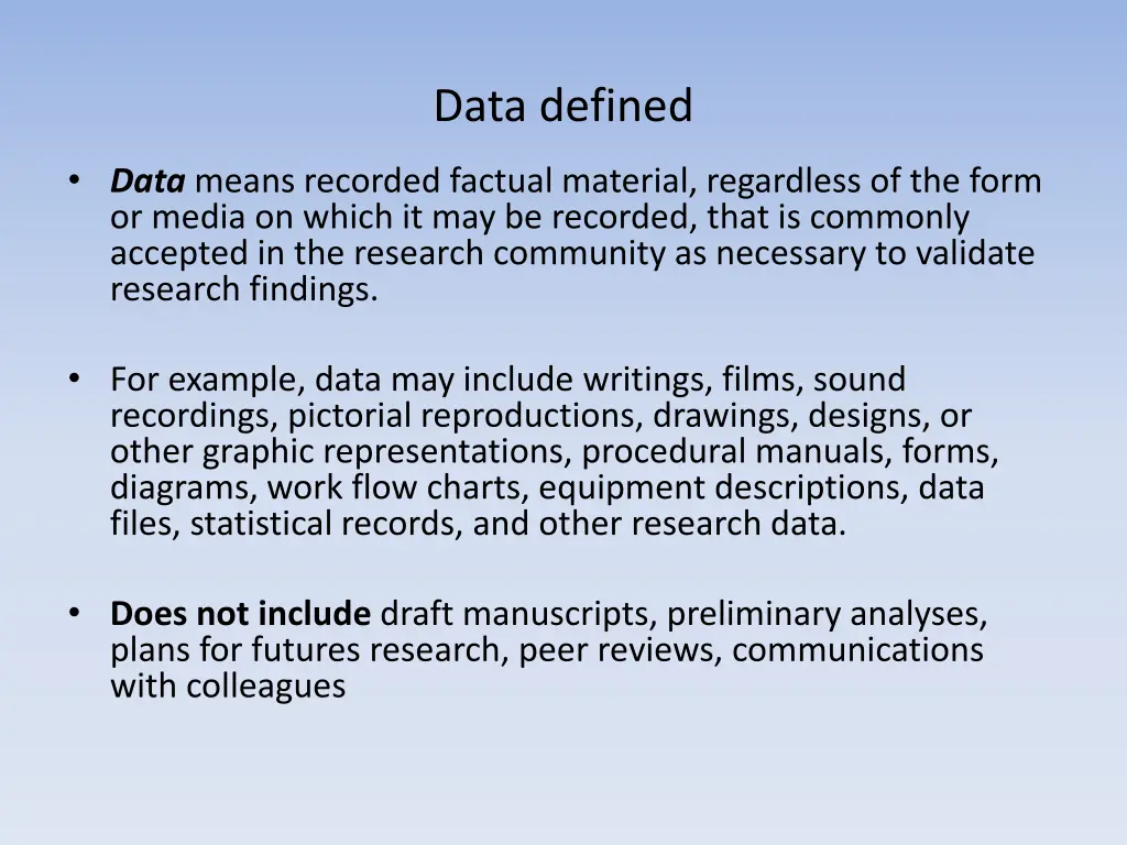 data defined