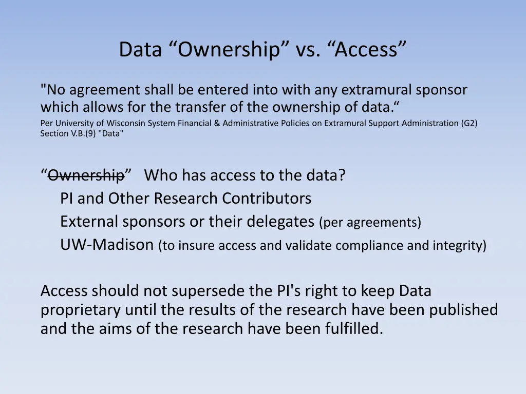 data ownership vs access