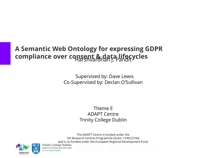 a semantic web ontology for expressing gdpr