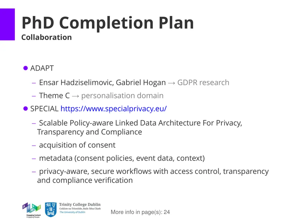 phd completion plan collaboration