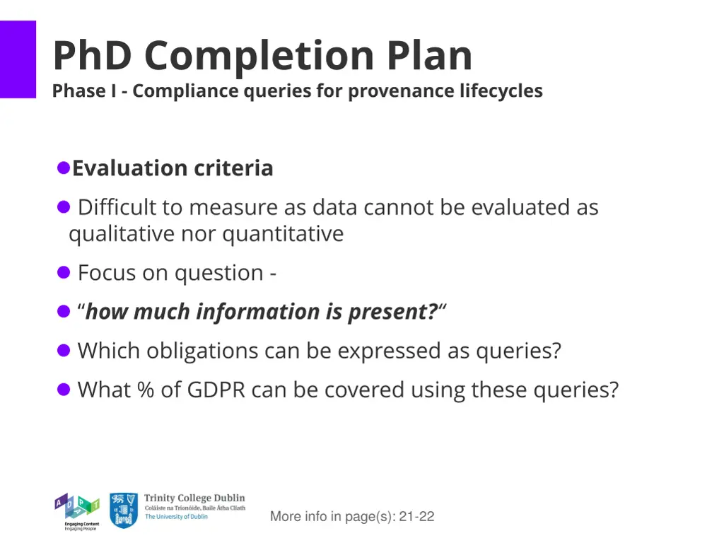 phd completion plan phase i compliance queries 1