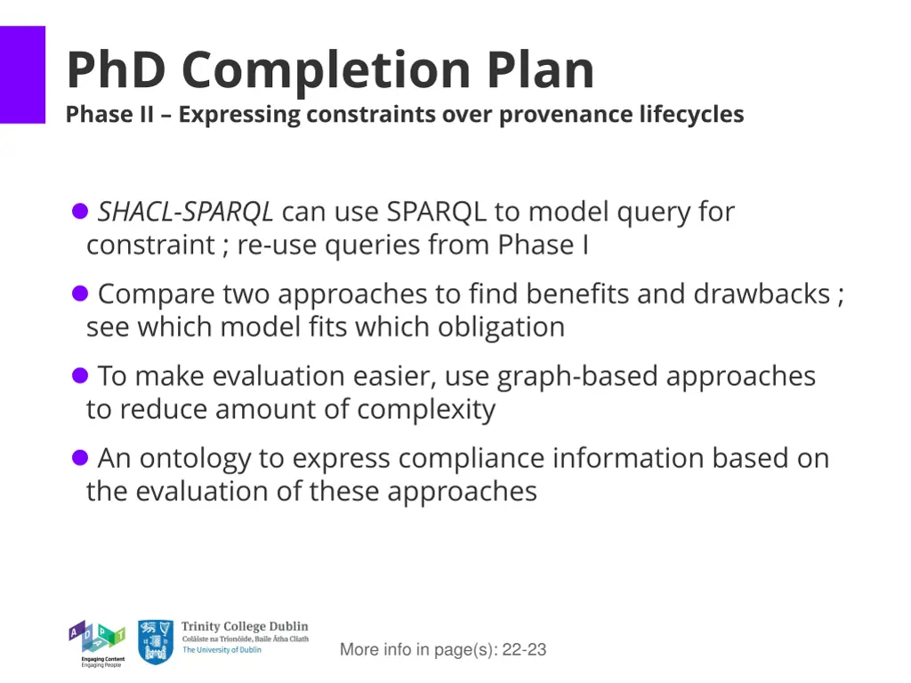phd completion plan phase ii expressing 1