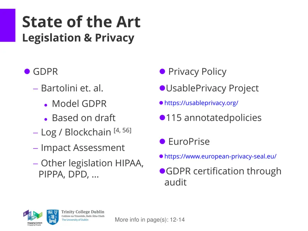 state of the art legislation privacy