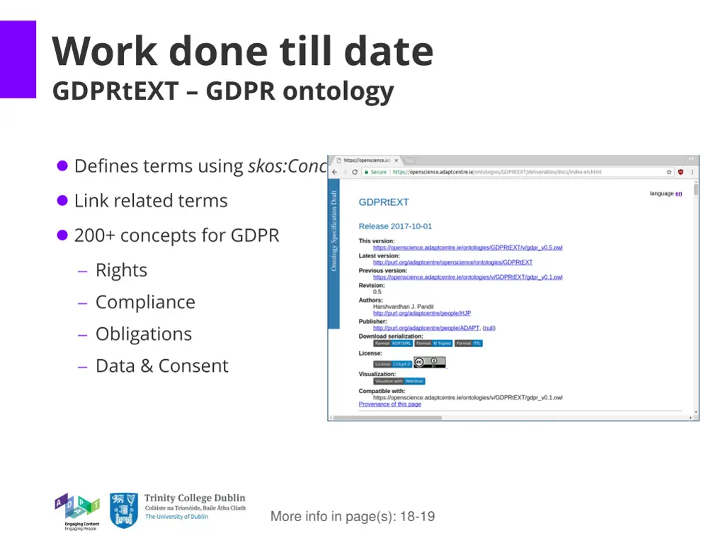 work done till date gdprtext gdpr ontology