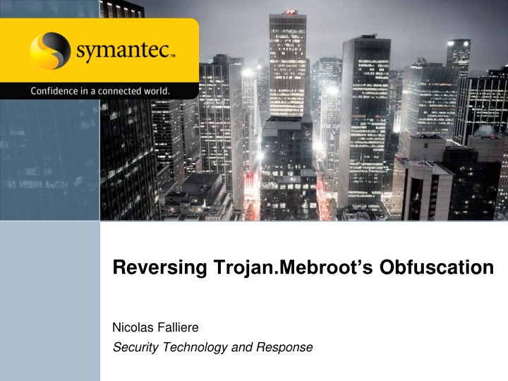 reversing trojan mebroot s obfuscation