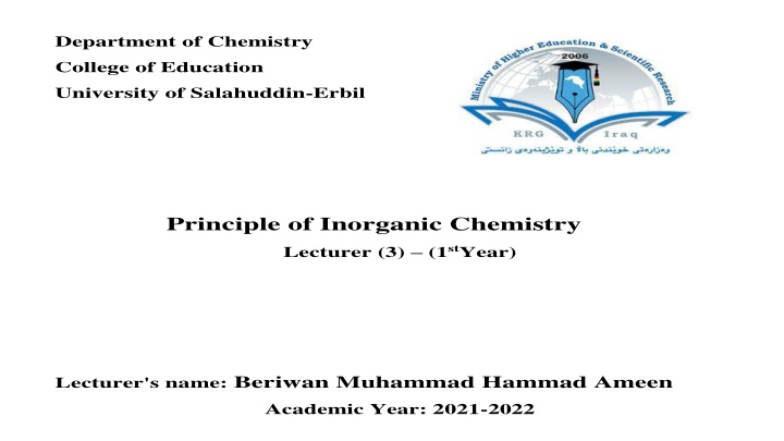 department of chemistry college of education