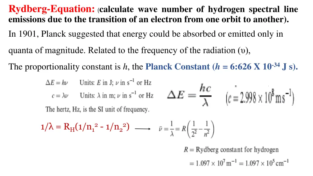 rydberg equation calculate wave number
