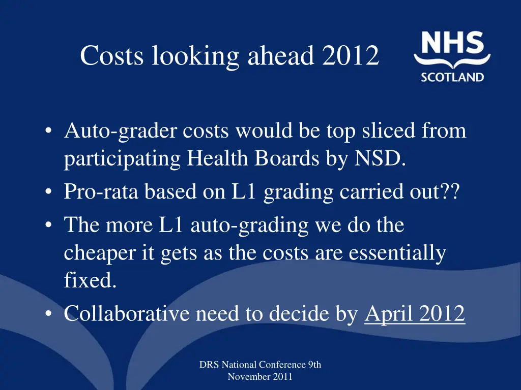 costs looking ahead 2012 1