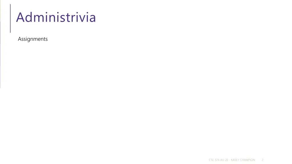 administrivia