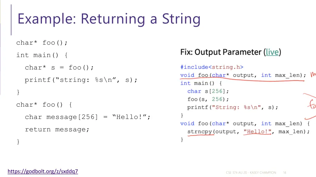 example returning a string