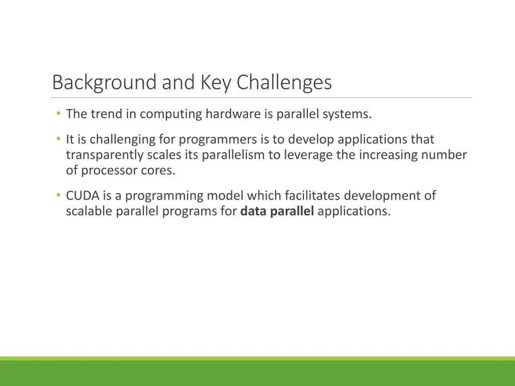 background and key challenges