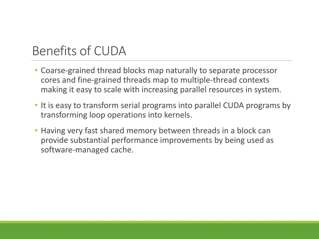 benefits of cuda