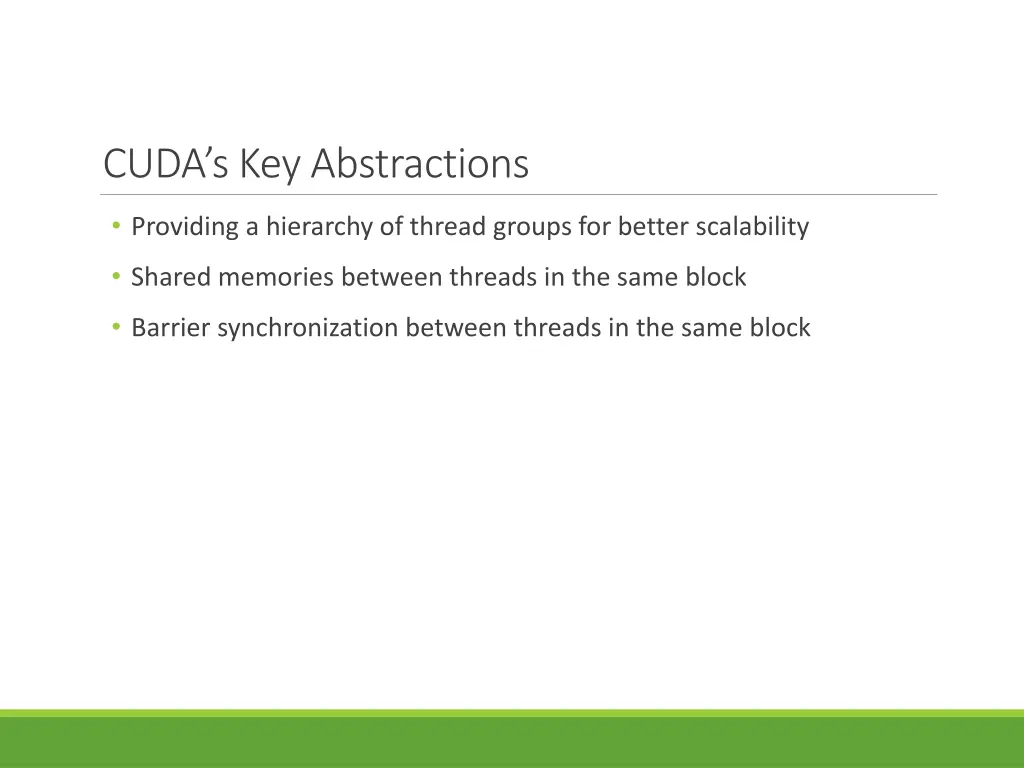 cuda s key abstractions