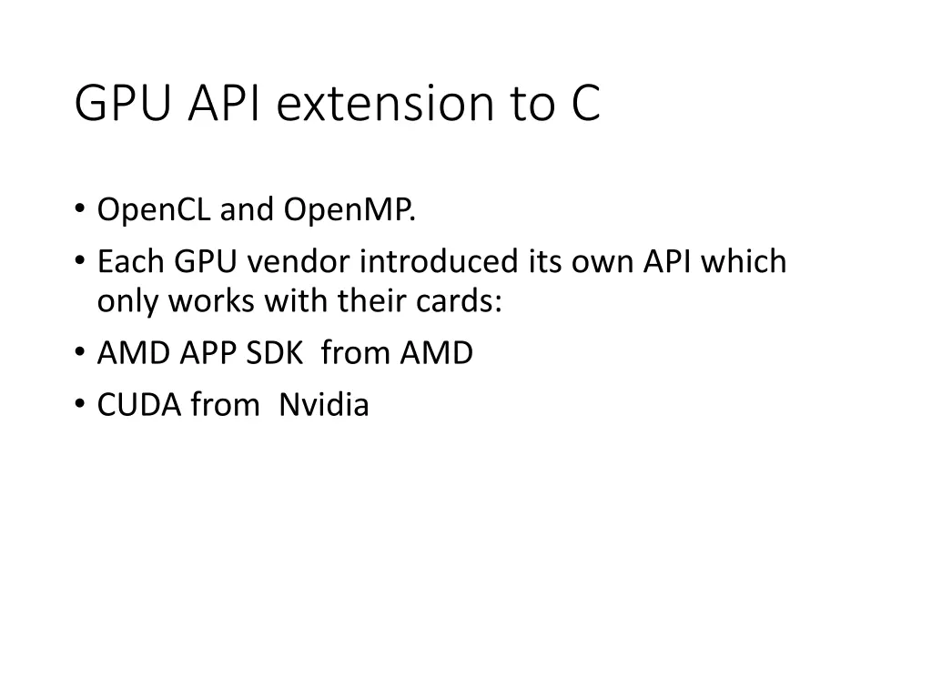 gpu api extension to c