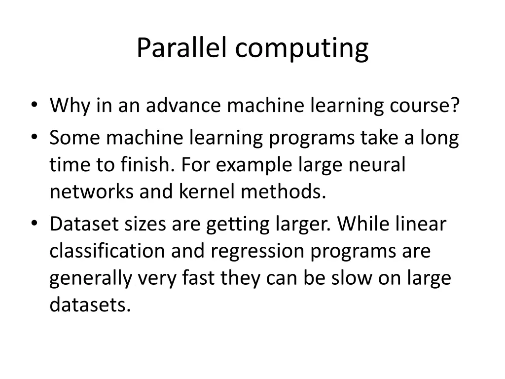 parallel computing