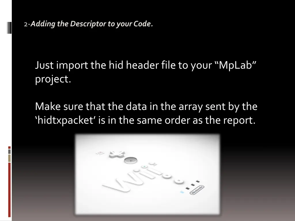 2 adding the descriptor to your code