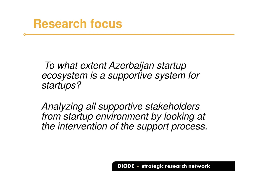 research focus