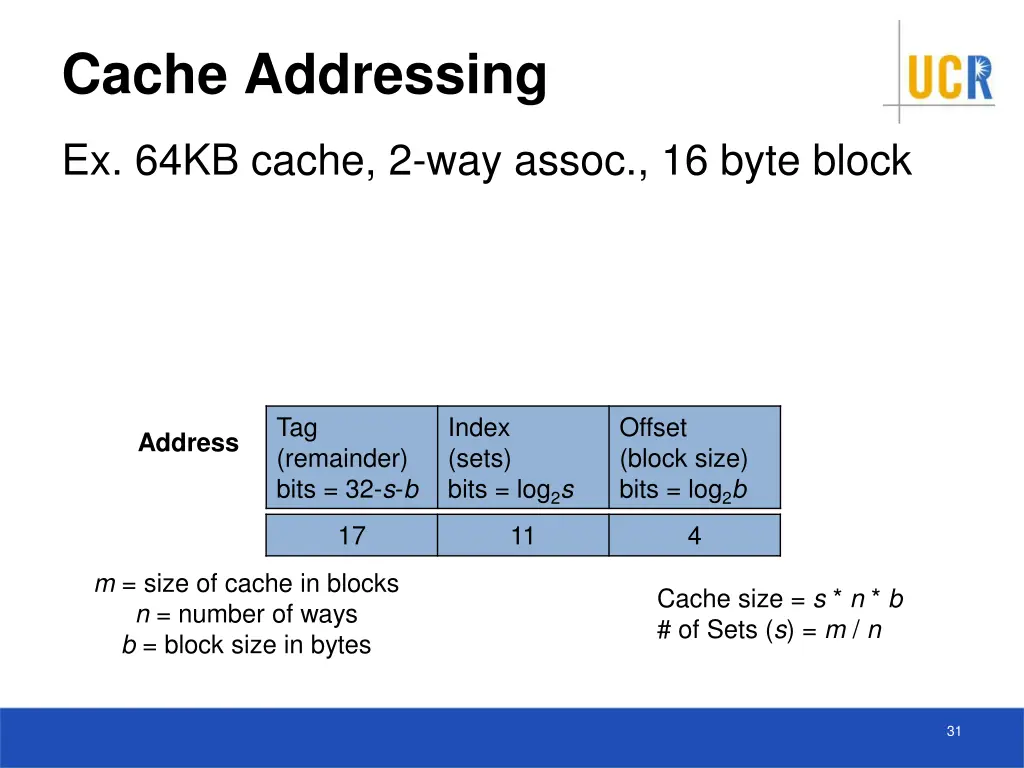 cache addressing 2