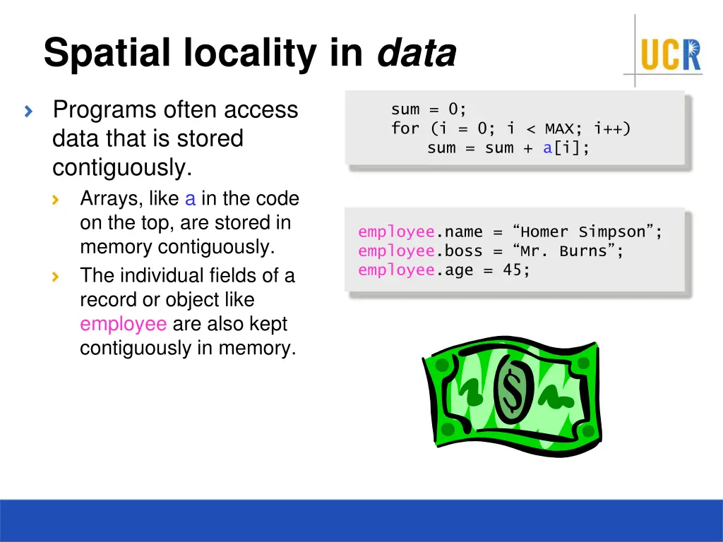 spatial locality in data