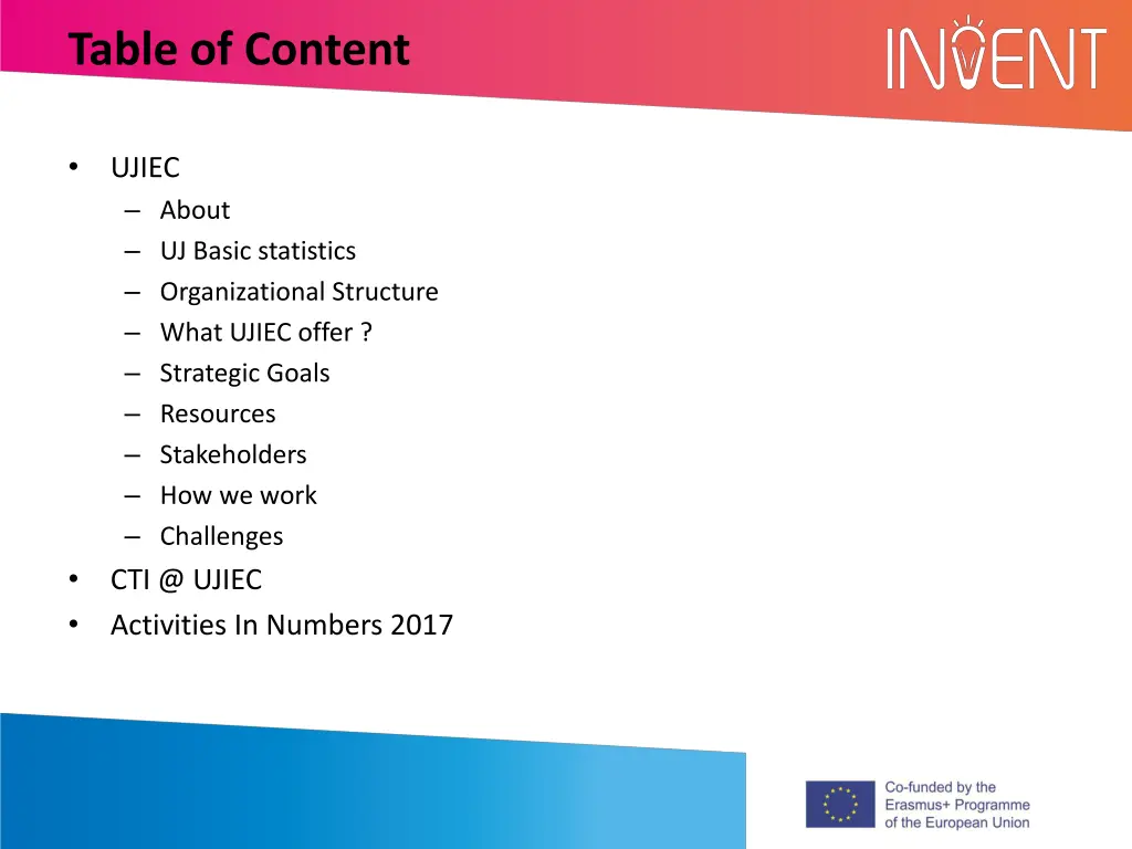 table of content